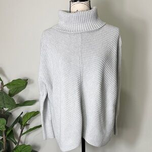 RACHEL ZOE Gray Turtleneck Sweater Cozy Knit Fall Winter Lagenlook SZ S